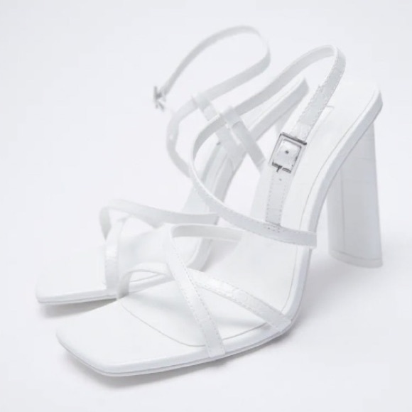 Zara Animal print high heeled strappy sandals - Picture 2 of 7